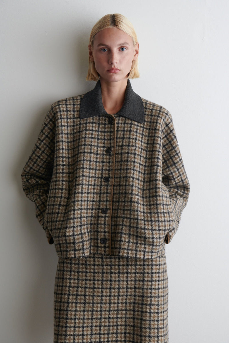 Arlette Wool Check Jacket