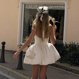 Estella | Slim Halter Neck Backless Mini Dress